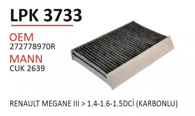 LPK 3733 OEM 272778970R MANN CUK 2639