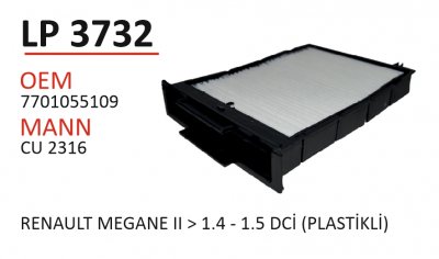 LP 3732  OEM 7701055109 MANN CU2316